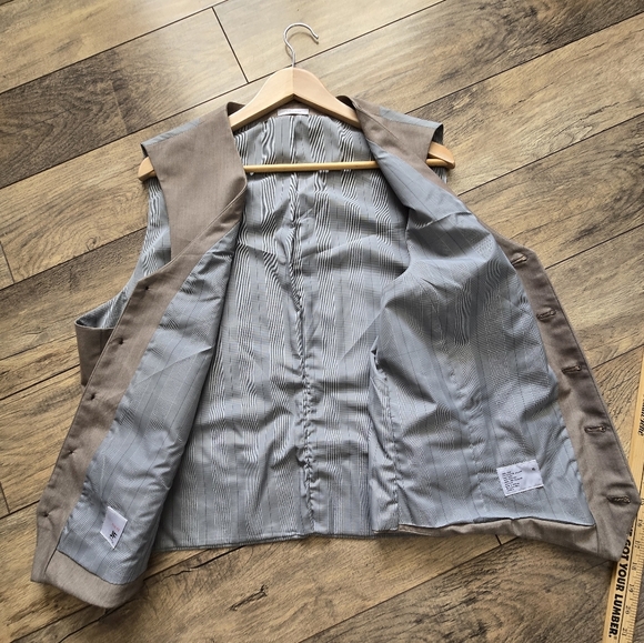 Jf J. Ferrar Tan Mens Xl Blazer And Vest Made In Vietnam - Picture 11 of 16